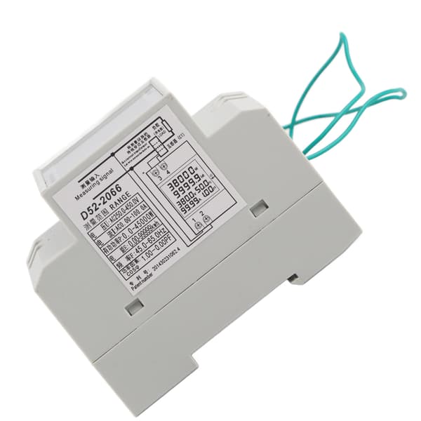AC spenning strøm effektmåler skinnemonitor LCD Amperemeter Voltmeter Multimeter D52‑2066 250‑450V 0‑30000W