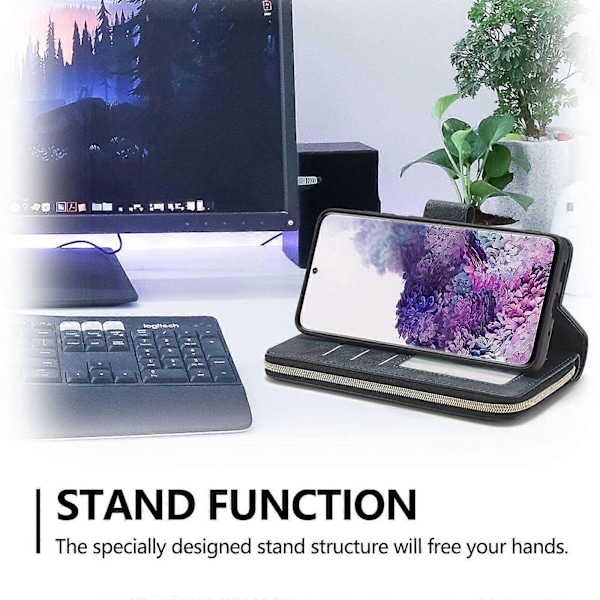 Etui til Samsung Galaxy S22 Ultra, Wallet Phone Case Mørkeblå
