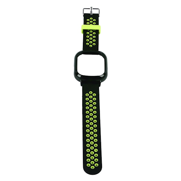 Reservearmbånd med deksel for Honor Watch 4 Silikon PC Multi Huller Justerbare Beskyttende Armbånd Deksel Svart Grønn