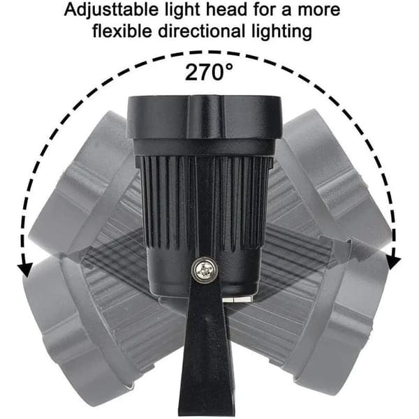 4 kpl 5W 220V COB LED-kohdevalaisimia, säädettävät puutarhakohdevalaisimet maapiikeillä, ulkovalaistus puutarhaan ja terassille (lämmin valkoinen)