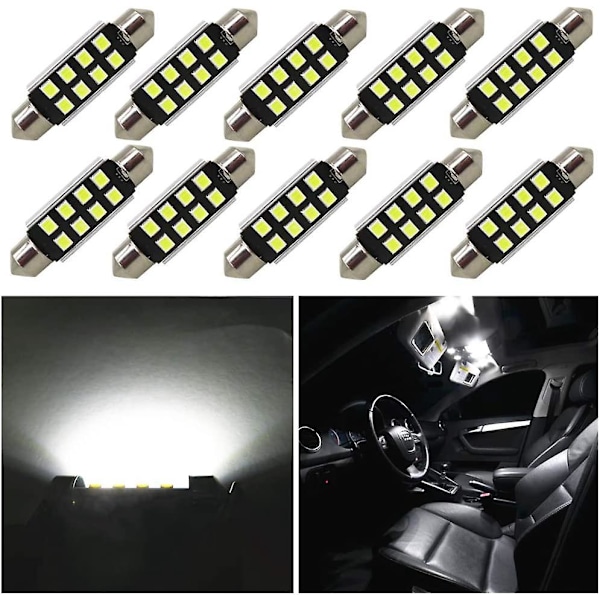 Super Bright Ice Blue White Festoon LED Bulbs for Car Interior