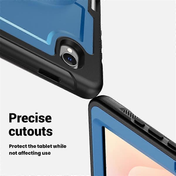 Compatible with Samsung Galaxy Tab S11 Case Hand Strap Stand PC + TPU Tablet Case with Shoulder Strap and Pen Holder OceanBlue