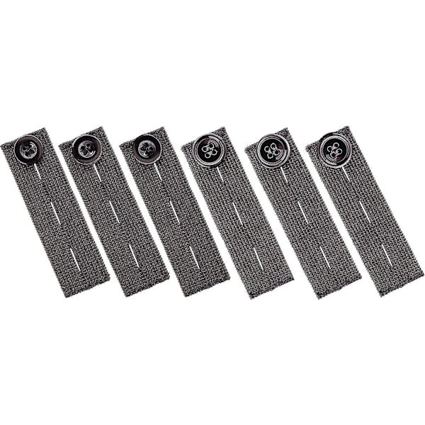 Elastiska Byxor Midjeförlängare (6-pack), Justerbara Midjebandsförlängare för Män och Kvinnor, Jeans Byxor Knappförlängare