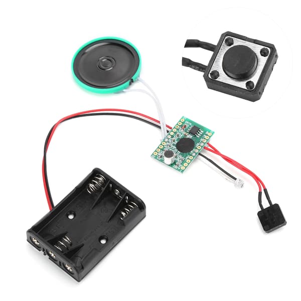 4-minutters opptaksavspillings-DIY-lydsensor-modul, spill av én gang, tilbehør