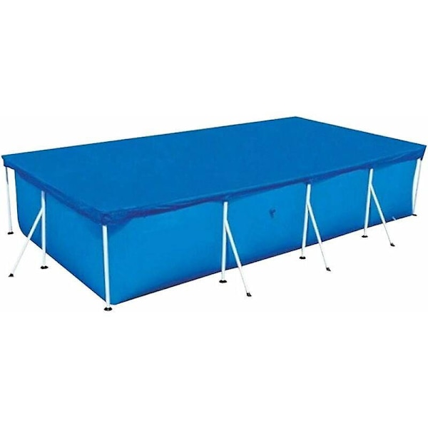 Rektangulært rørformet pooloverdækning, rektangulær swimmingpool overdækning, rørformede pools bobleoverdækning, regnslag - Blå (300X200CM)
