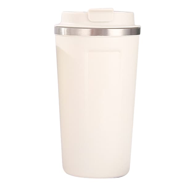 Isolerad kopp 304 rostfritt stål foder säkerhetslås stor kapacitet bärbar isolerad kaffemugg med lock för kontor vit 510ml