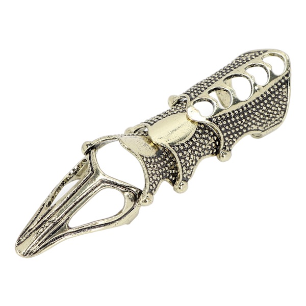 Punk Armor Knuckle Finger Ring Vintage Taivutettava Goottilainen Kynsikoru Naisille Miehille Halloween Cosplay AsusteetPronssi