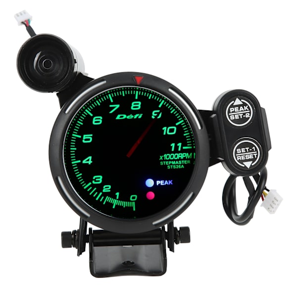 Varvräknare 85mm/3,35in diameter 0-11000RPM Färgglad LED-bakgrundsbelysning Universell för 12V motorcykel RV Yacht
