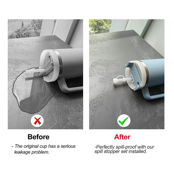 Kvadratiska spill proof-proppar, runda lock-proppar, silikonhalmlock, set med lock för muggar och flaskor