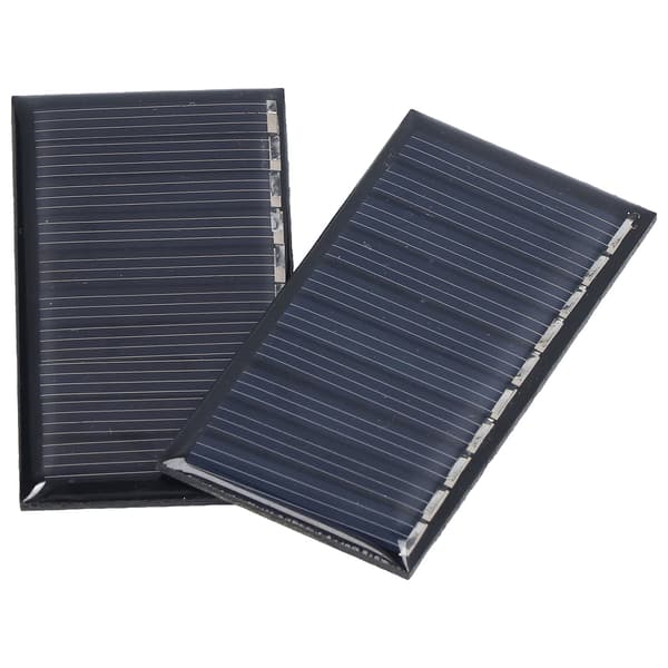 2 stk. Mini solcellepaneler 0,25W 5V Bærbare Mini polykrystallinske silisium værbestandige holdbare mye brukte mini solceller