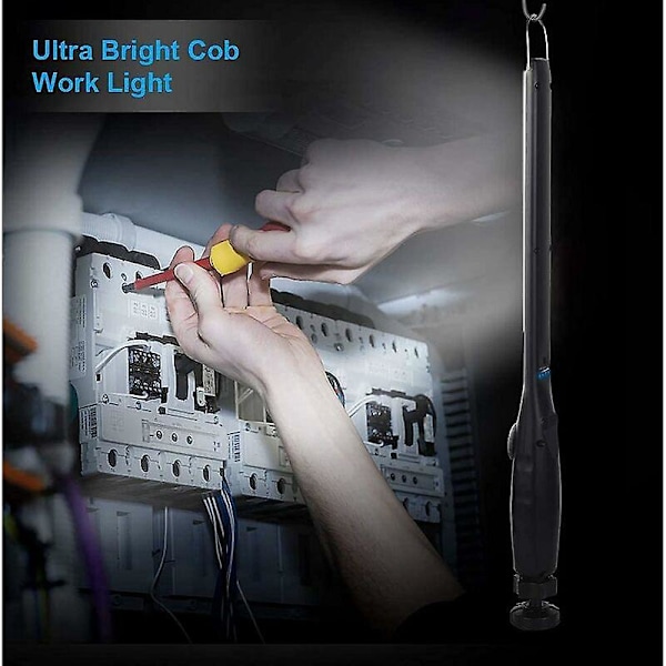 COB LED Arbeidslampe, USB-Ladekontrollampe, Verkstedlykt med Roterende Bryter og Roterende Magnetisk Base og Krok for Bilreparasjon, Hjem