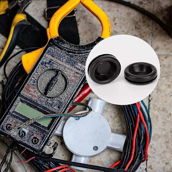 Pakke med 170 Gummi Propper Gummi Skiver Sortiment Gummi Grommet Sortiment Gummi Blindpropper Karosseripropper Gummi Til Kabelbeskyttelse Båd Bil-