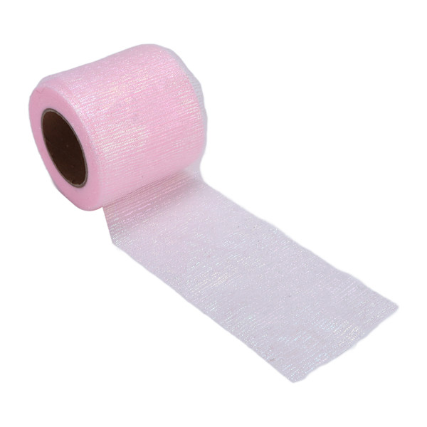 Tulle-rulla Symphony Line -verkkorulla Manuaalinen DIY-päähine Solmioverkko Kangaslisävarusteet Vaaleanpunainen