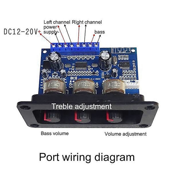 2.1 Kanal Bluetooth 5.0 Lydforstærker Board Kit med DC Hun