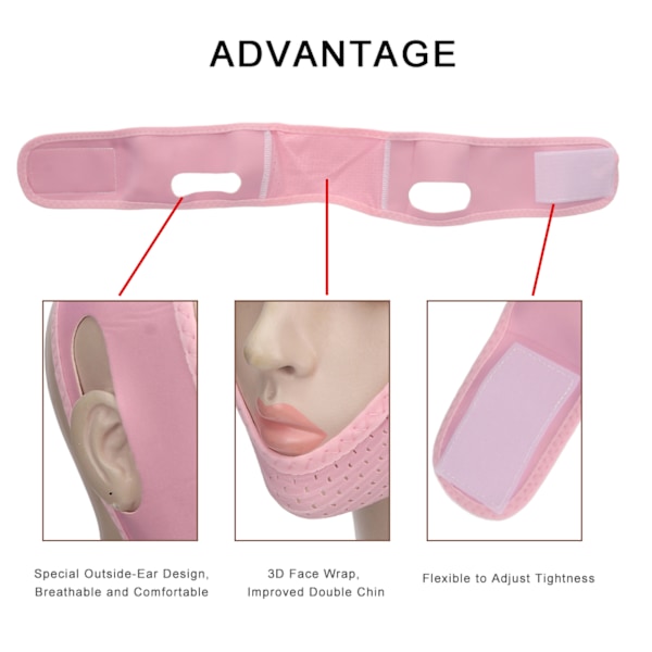 Facial Slimming Mask Slimming Bandage Ansiktsbehandling Dubbelhakvård Viktminskning Ansiktsbälten