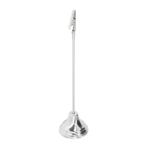 Bordnummerholder Solid Slitesterk Sterke Klips Galvaniseringsprosess Stabil Plasskortholder for Fest Bryllup Kontor Sølv
