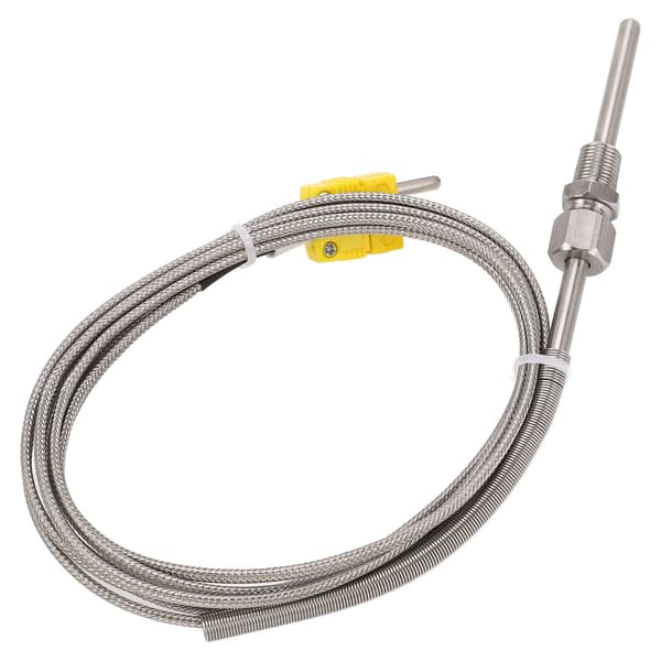 K-typ termoelementsensor 1/8 NPT 80 mm temperatursond gul kontakt -100 till 1250 ℃