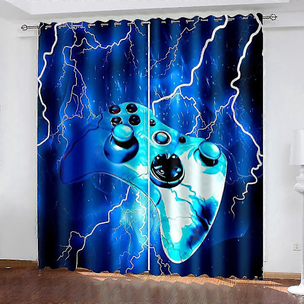 Modernit videopeliaiheiset pimennysverhot pojille ja teineille, 132 x 160 cm