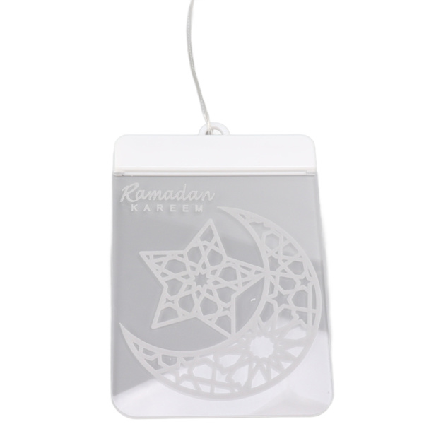Eid Ramadan Vindueslys 3D Måne og Stjerne Islam Mubarak Ramadan Dekorative Lampe til Udendørs Indendørs Soveværelse Ferie