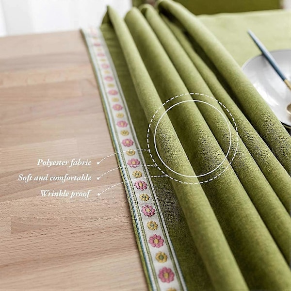 Enkel Stil Rynkefri Elegant Duk Vanntett Linned Duk Vaskbar Duk Kjøkkenbord Støvtette Trekk Hagebord Dekor (G