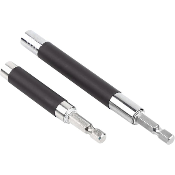 Bitshållare - 2 Stycken 1/4 tum Magnetisk Utdragbar Sexkantsskaft Hylsa Elektrisk Skruvmejsel Bitshållare