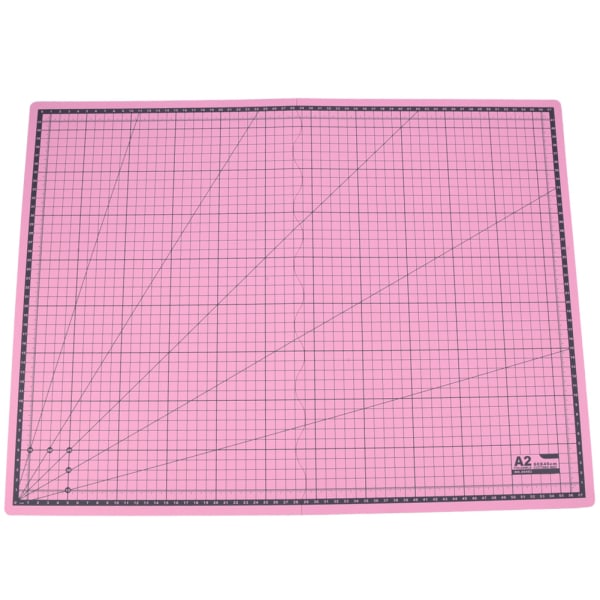 Bærbar folde A2 Selvhelbredende skæremåtte Gitterlinje Papir Læder Stof Håndværk Carving Pad Pink