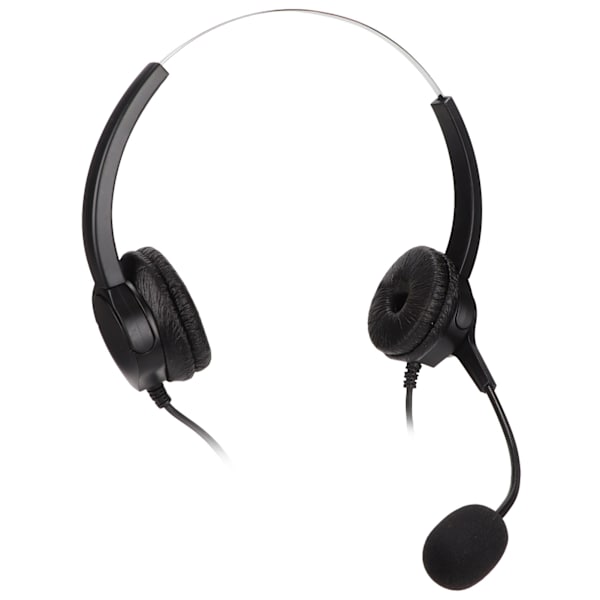 USB-headset med støydemping, kablet kundesenter-hodesett med mikrofon, volumkontroll for PC, bærbar PC, kundeservice