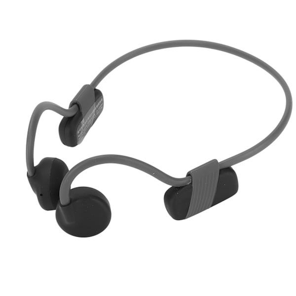 Bone Conduction Bluetooth Headset IP56 Vandtæt Støvsikker HiFi Lyd Indbygget Mikrofon Open Ear Trådløs Hovedtelefon Grå