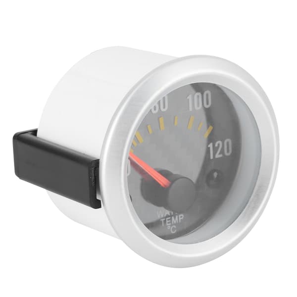 40‑120℃ Vandtemperaturmåler Kulfiberstil Overflade 12V Eftermontering Universal Erstatning 52mm/2in