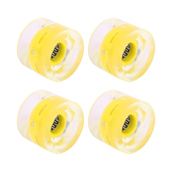 78A 60x45mm Høyelastisk Skateboard Flash Hjul PU Fylling for Longboard Cruiser Board (Gul)