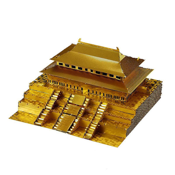 1:570 3D Metal Kunst Skulptur Model Samlesæt - Den Forbudte By Guld