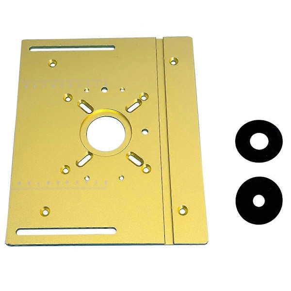 Router Lift System og Aluminium Routerbord Indsatsplade Guld