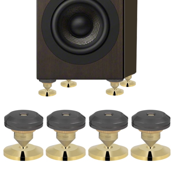 4 kpl kaiuttimen eristys piikit jalat HiFi-kaiutin AMP CD kartiopohjatyynyt 28x25mm