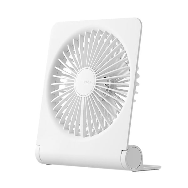 Kannettava pöytätuuletin USB ladattava 4500mAh akku, 160° kokoontaitettava vahva tuuli erittäin hiljainen 4 nopeutta toimistoon kotiin retkeilyyn - valkoinen, 144*34*204cm