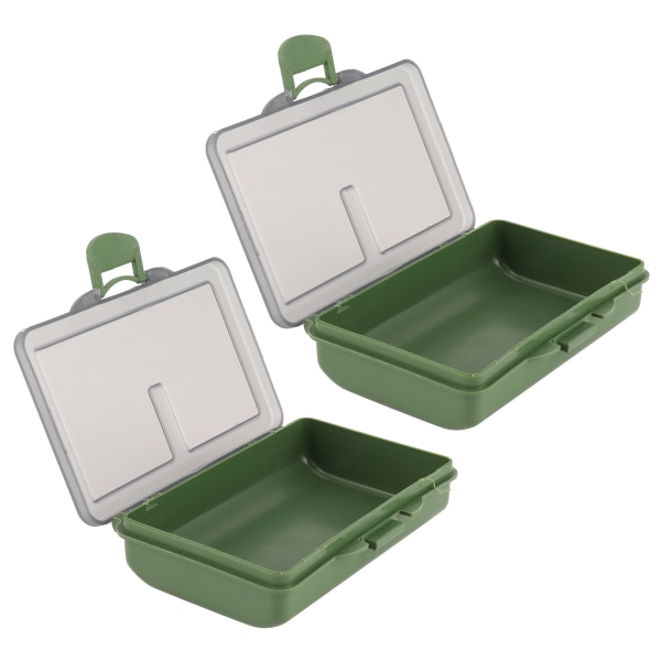 2 st fiskekrok bete gadget låda mini PP förvaringslåda fodral för fiskeutrustning tillbehör 1 fack