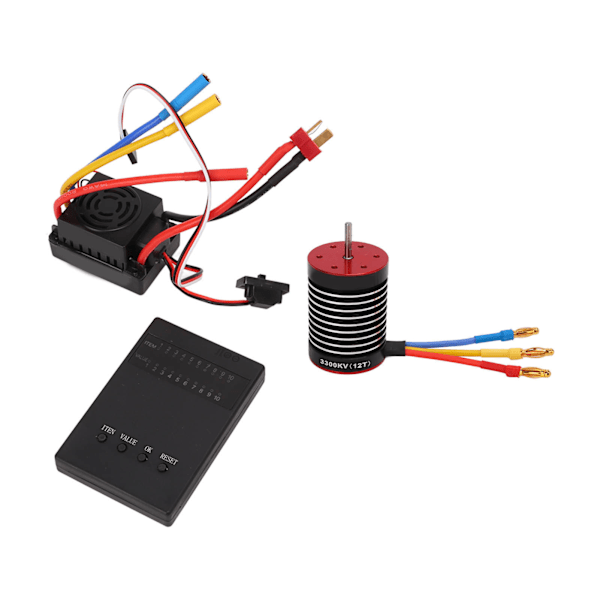 F540 3300kv børsteløs motor 60A vandtæt ESC programmeringskort combo kit til 1/10 fjernstyret bil