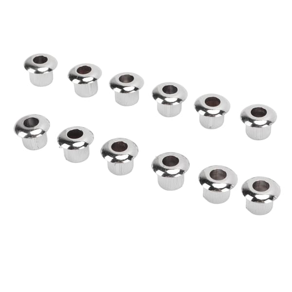 12st Akustisk Gitarr Stämskruvs Konverteringsbussning 10mm Plastadapter Tillbehörsset Silver