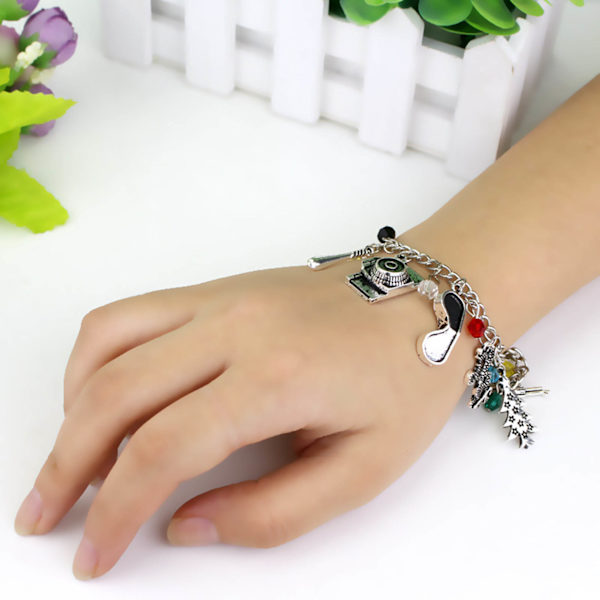 Økse Cykel Træformet Vedhæng Armbånd Mænd Kvinder Legering Justerbar Fashionabel Elegant Armbånd Smykker