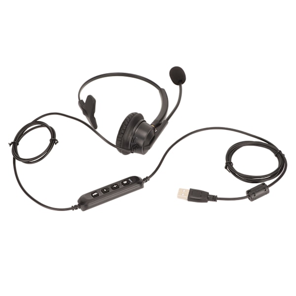 Single Ear Service Headset ENC Active Noise Cancellation USB Computer Headset for Office Kundeservice