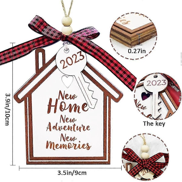 Indflytningsgaver Nyt Hjem, Indflytningsgave Til Nyt Hus, Første Nye Hjem Julepynt 2024, Ny Hjem Gave -CHSZ Style 2
