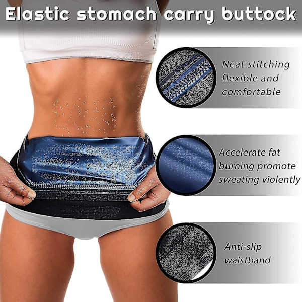 2-pack svett midjetrimmers för kvinnor för magträning och bodybuilding medium