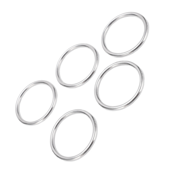 5 STK svejset o-ring rustfrit stål marinekvalitet rund ring til sejldykning bagage4x40mm
