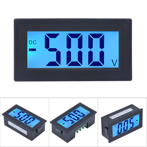 YB5135DB DC Digital Voltmeter LCD Display Spændingsmåler AC100-240V StrømforsyningDC 0-500V