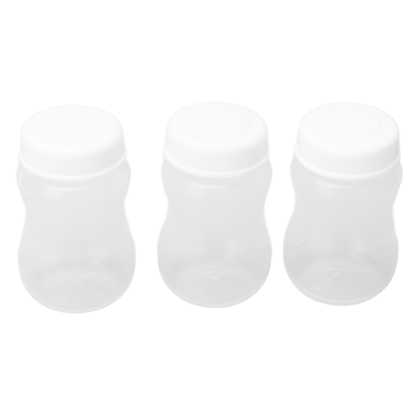 3-pack Bröstmjölksförvaringsburkar i PP med bred öppning, tätning, för bebis
