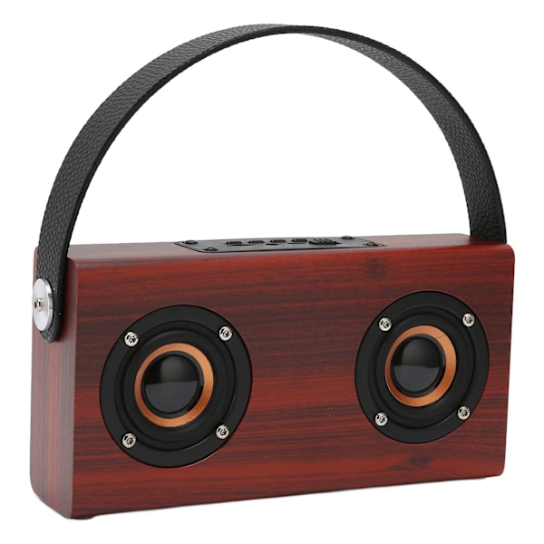 Puinen Bluetooth-kaiutin, kannettava, kädet vapaana puheluun, vintage-kaiutin ulkotiloihin, mahonkiviilu