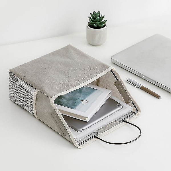 Canvas Vegg Henger Organizer med Side Mesh Lomme - Grå