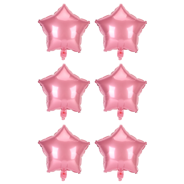 50 stk rosa stjerneballonger automatisk forsegling gjenbrukbare metalliske glansdekorasjoner ballonger for bryllup forlovelsesfester