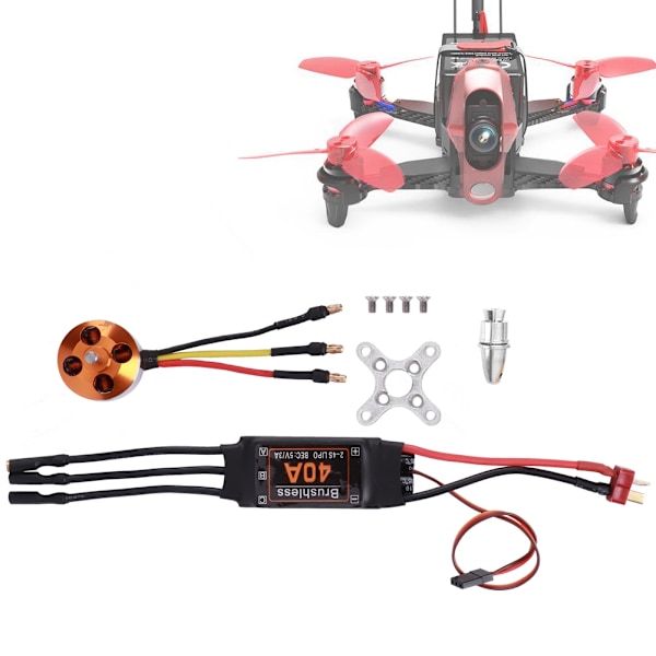 40A børsteløs ESC sort A2217 KV1100 / KV1250 / KV2300 børsteløs motor til fjernbetjening drone (A2217 2300KV)
