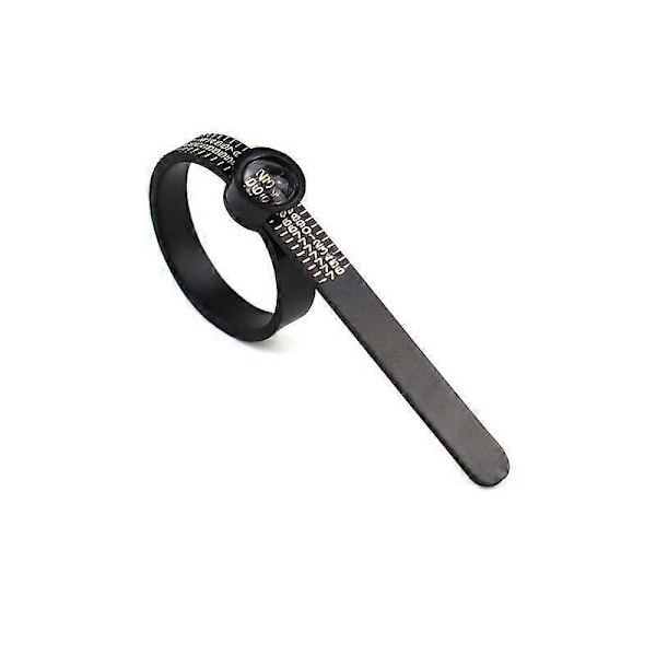Ringmätare med förstoringsglas Finger Mätningsverktyg Storleksspecifikt Filter för Smycken Ringstil Spolar EUSizeBlack