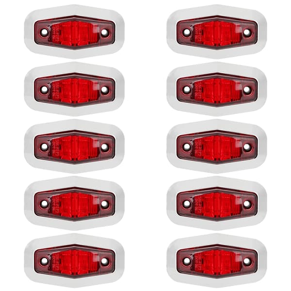 10 st röda 2 LED lastbilssidemarkeringsljus lastbilssignalindikator positionsljus